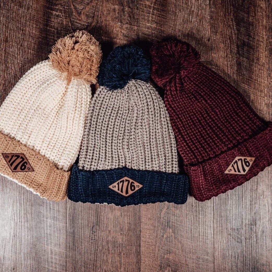 🎁 1776 United Pom Beanie - Unisex, Multiple Colors (100% off)