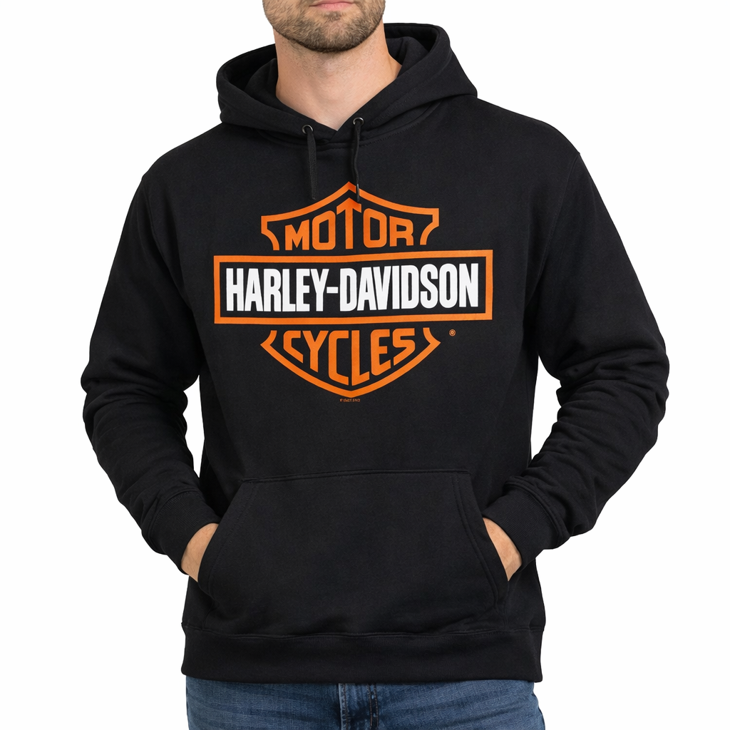Harley-Davidson Men's Bar & Shield Logo Pullover Hooded Sweatshirt