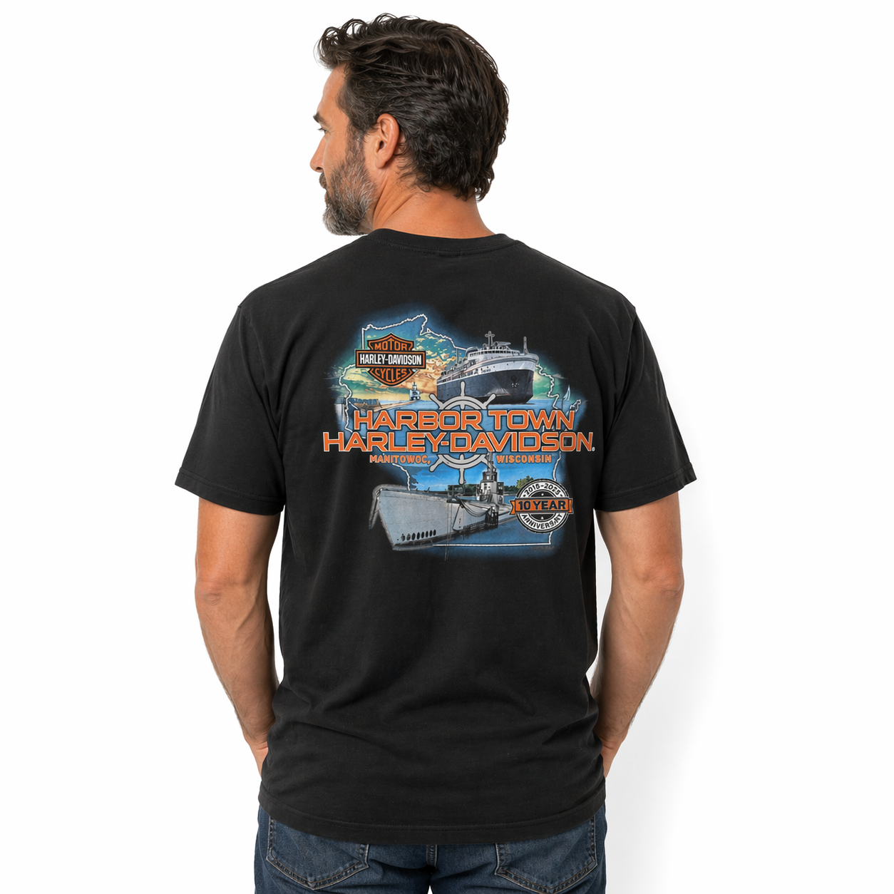 Harley-Davidson Men's Skull Sun Graphic T-Shirt - Black