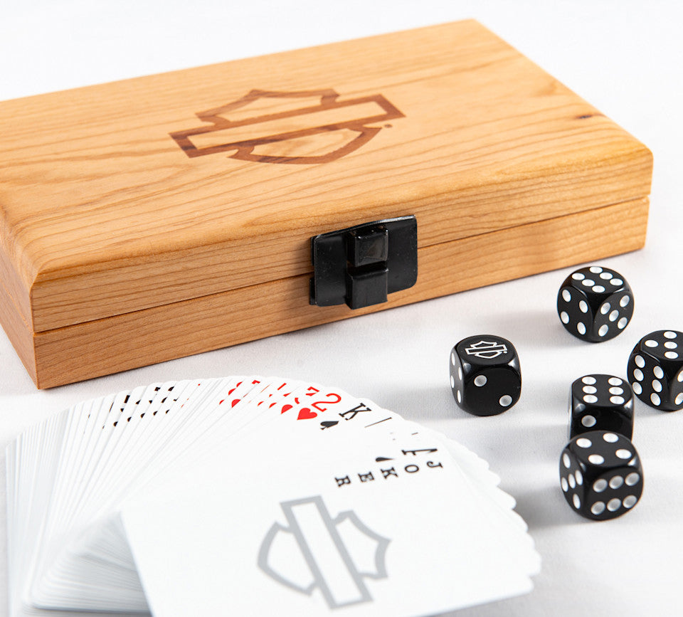 Harley-Davidson Deluxe 2 in 1 game set doulbe card deck / dice - 66909