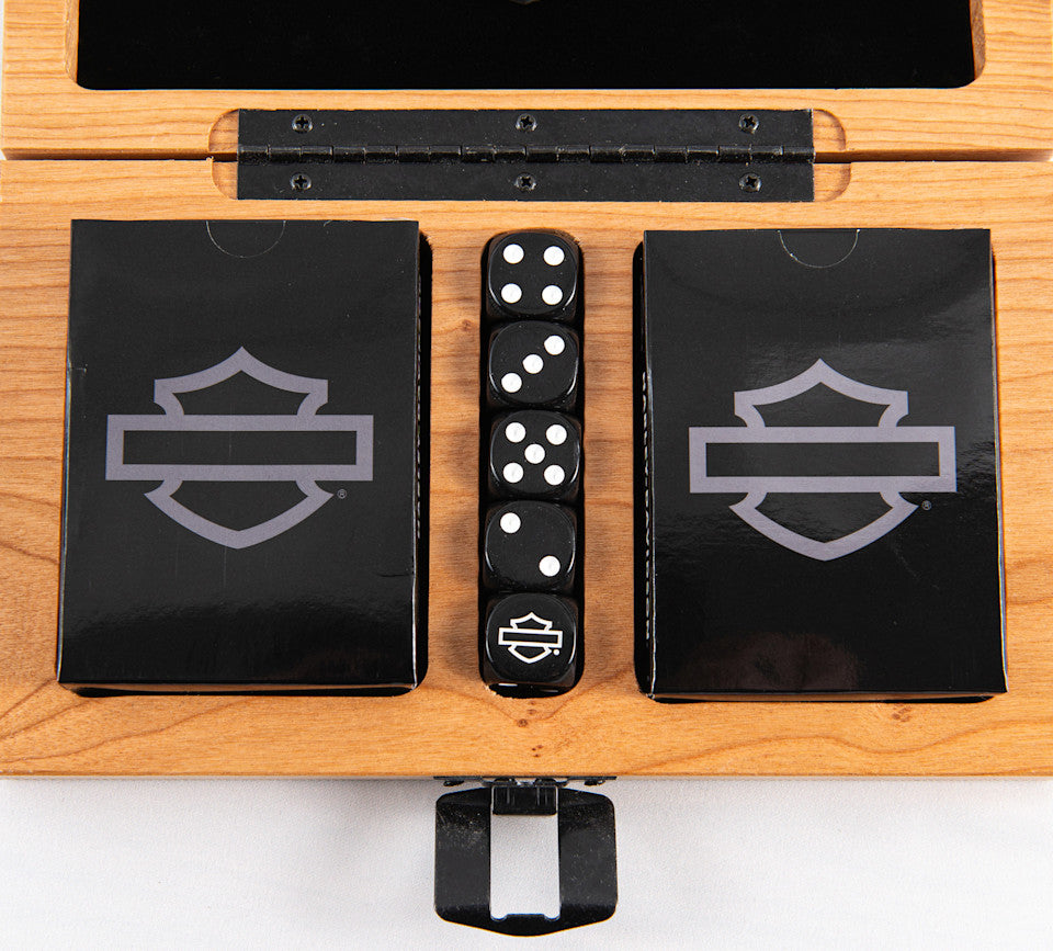 Harley-Davidson Deluxe 2 in 1 game set doulbe card deck / dice - 66909