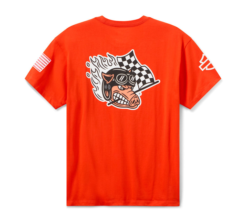 Harley-Davidson Factory Racing Fast Johnnie Tee, Orange - 96376-26VX
