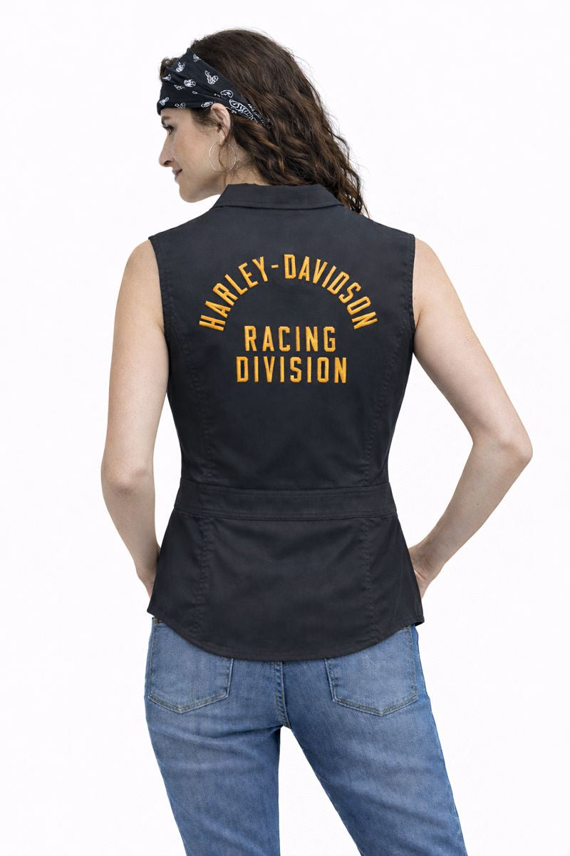 Harley-Davidson Women's Sleeveless Shirt Ritual Racing, Black - 96664-22VW