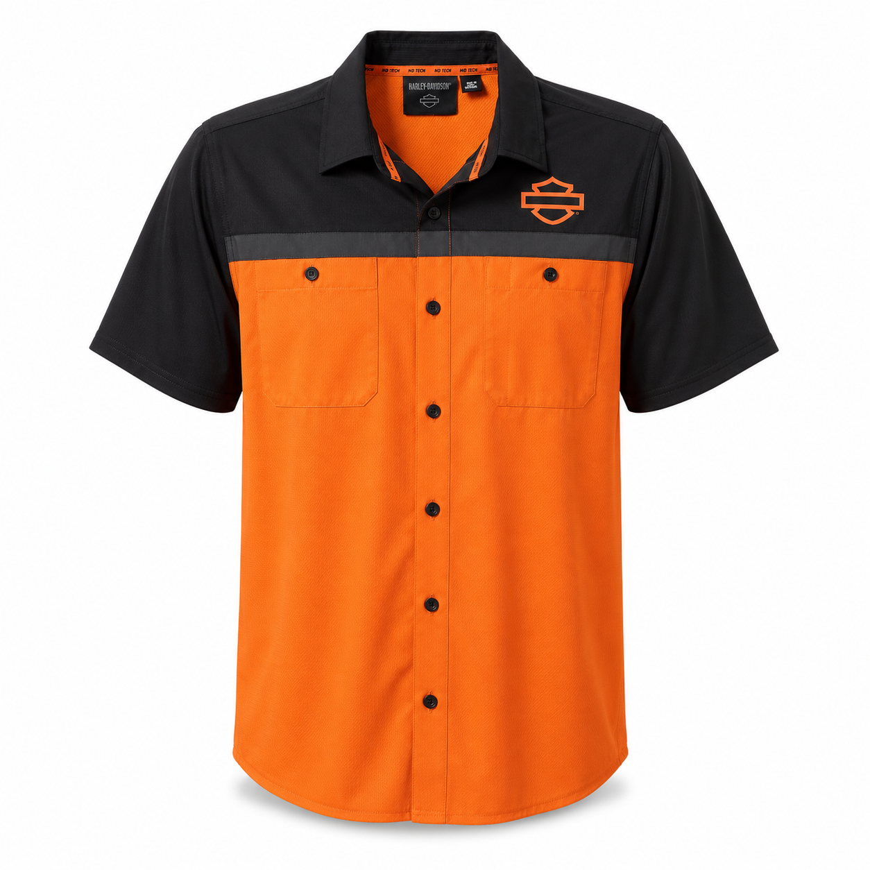 harley davidson short sleeve dress shirts Harley Davidson Button up Short Sleeve Large Dress Shirt