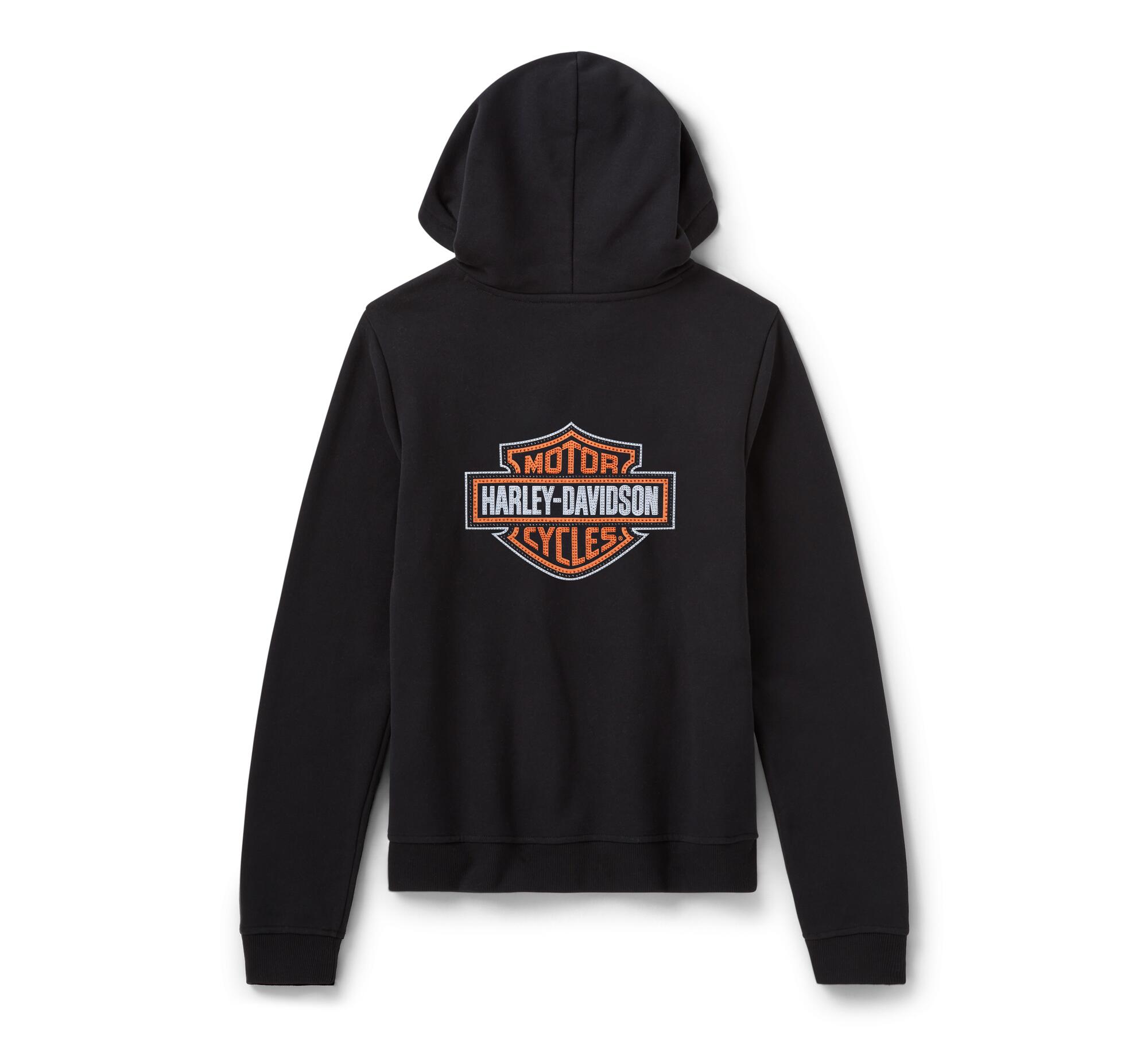 Harley-Davidson Women's Essential Bling Pullover Hoodie, Black 96748-25VW