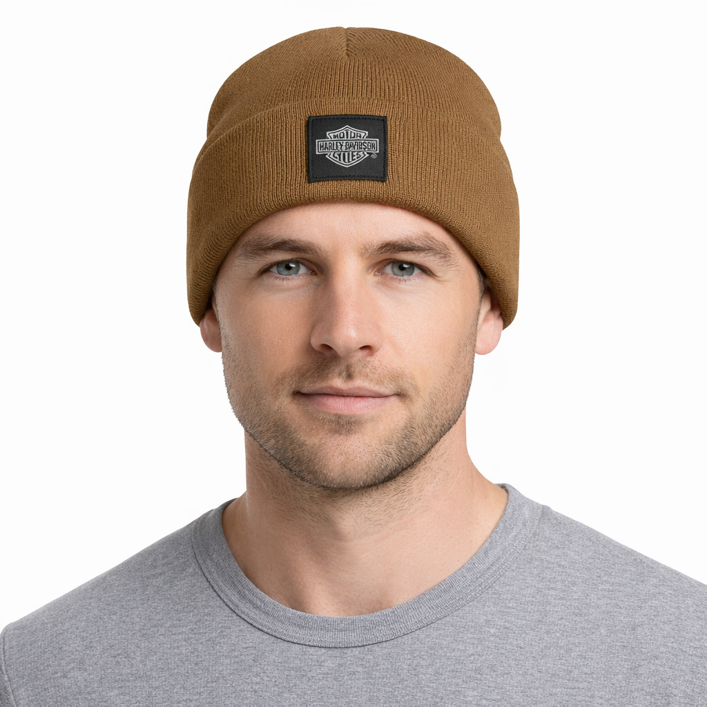 Harley-Davidson Forever Harley Beanie Hat, Tan - 97789-25VX