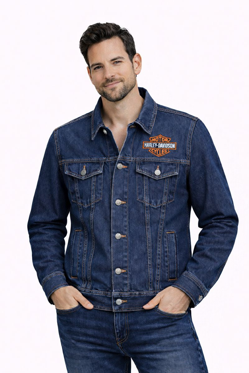 Harley-Davidson Men's Denim Jacket, Blue - 99028-23VM, X-Large Harley-Davidson Men's Denim Jacket, Blue - 99028-23VM, X-Large