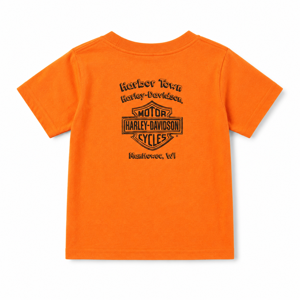Harley-Davidson Youth T-Shirt – Classic Bar & Shield Logo Tee – Orange