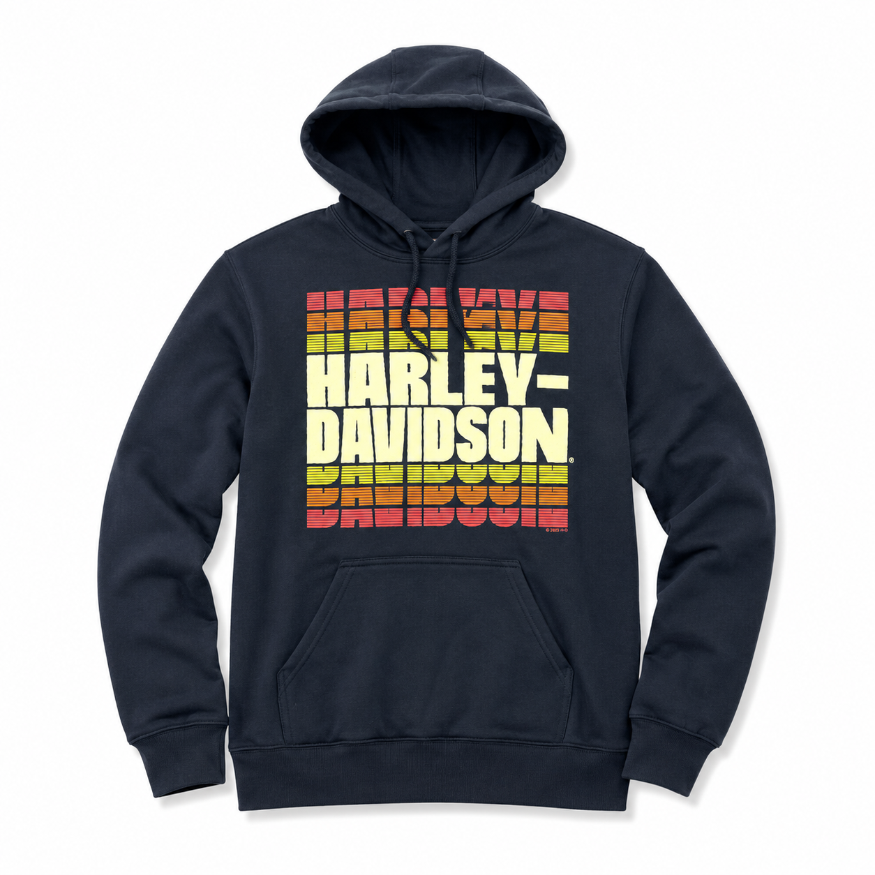 Harley-Davidson Men's Vintage Style Retro Hoodie, Black Harley-Davidson Men's Vintage Style Retro Hoodie, Black