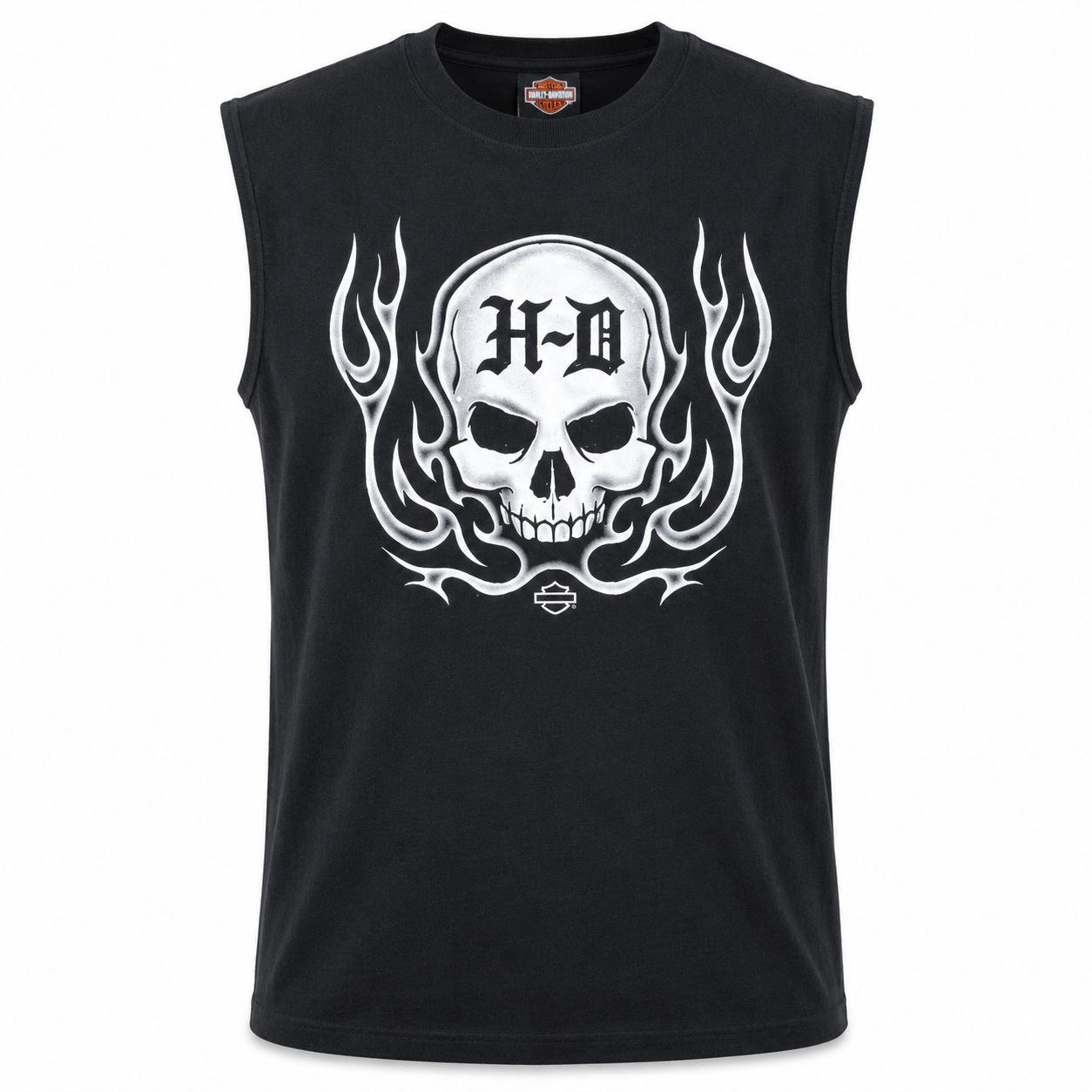 Harley-Davidson Men's Black Skull Sleeveless Muscle Shirt