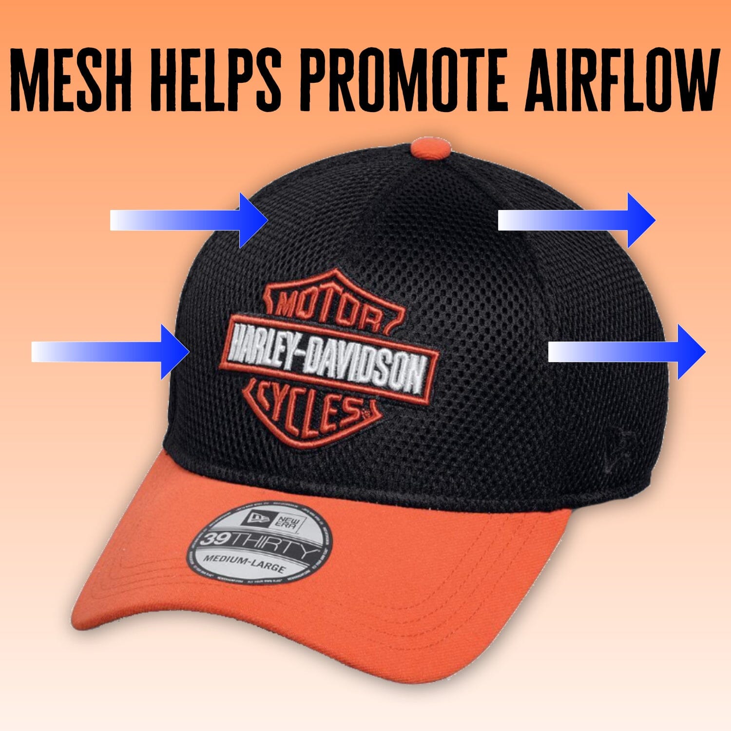 Harley-Davidson Colorblocked Logo 39THIRTY Cap - 99447-16VM