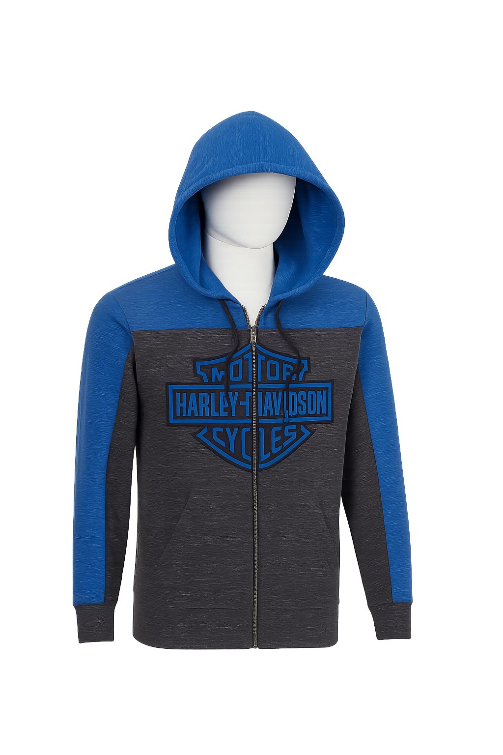 Harley-Davidson Men's Bar & Shield Colorblock Zip-Up Hoodie - 96283-22VM