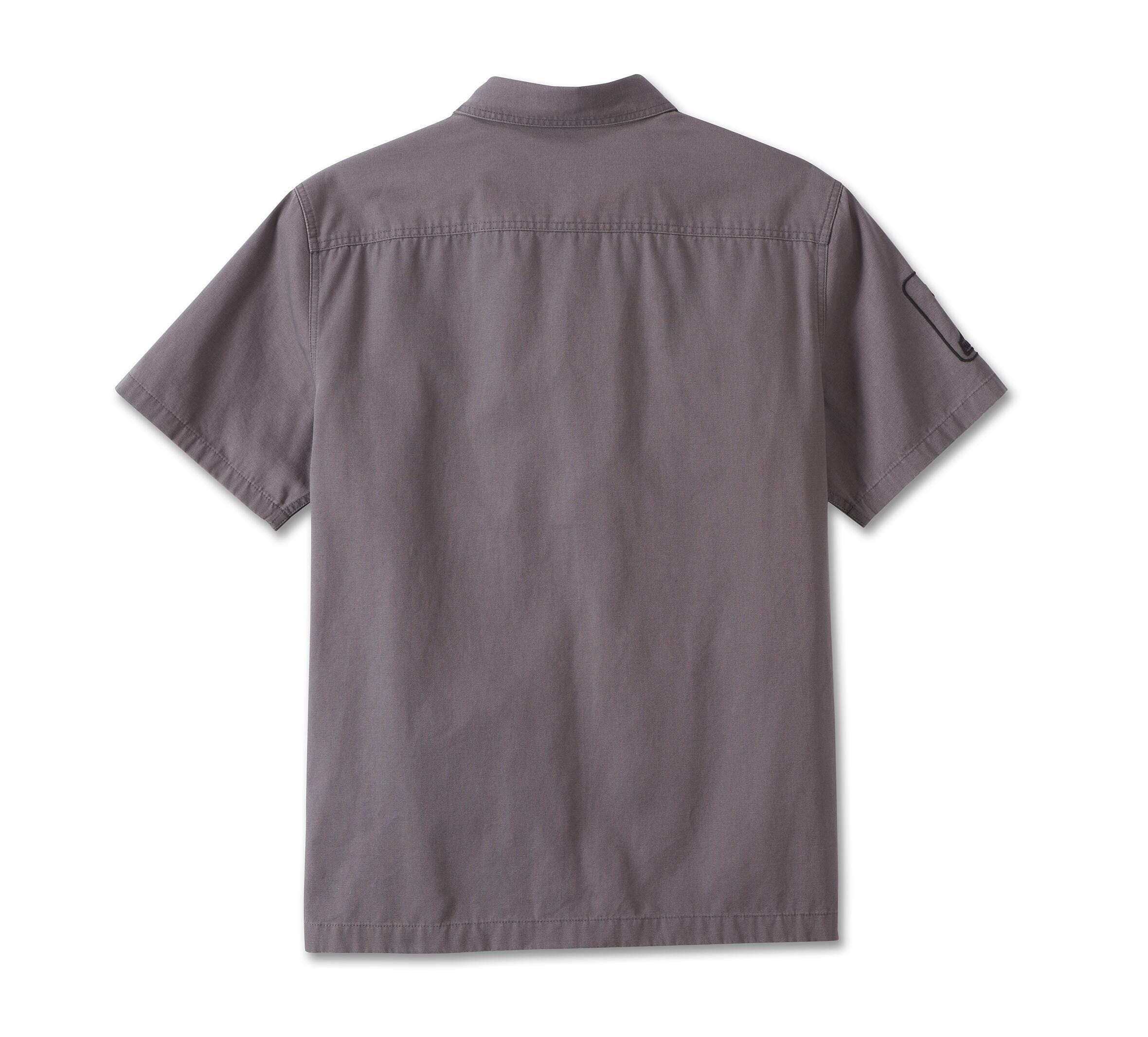 Harley-Davidson Men's Forever Harley Canvas Shirt, Gray - 96859-23VM