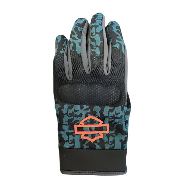 Harley-Davidson Men's Mesh Motorcycle Gloves Dyna Knit - Blue, 98137-23VM