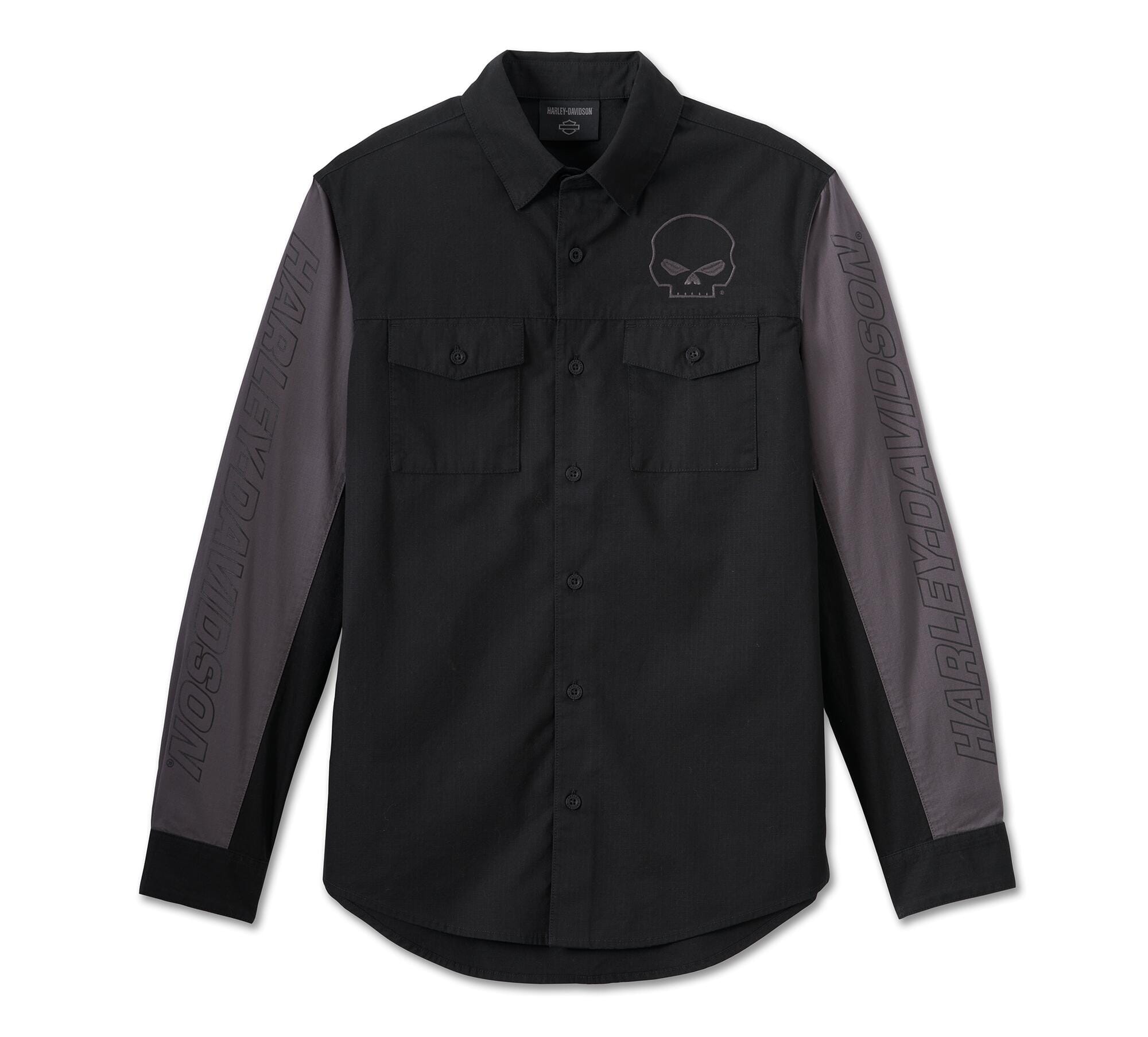 Harley-Davidson Men's Button Long Sleeve Shirt Willie G Skull, Black - 96226-24VM Large Harley-Davidson Men's Button Long Sleeve Shirt Willie G Skull, Black - 96226-24VM Large