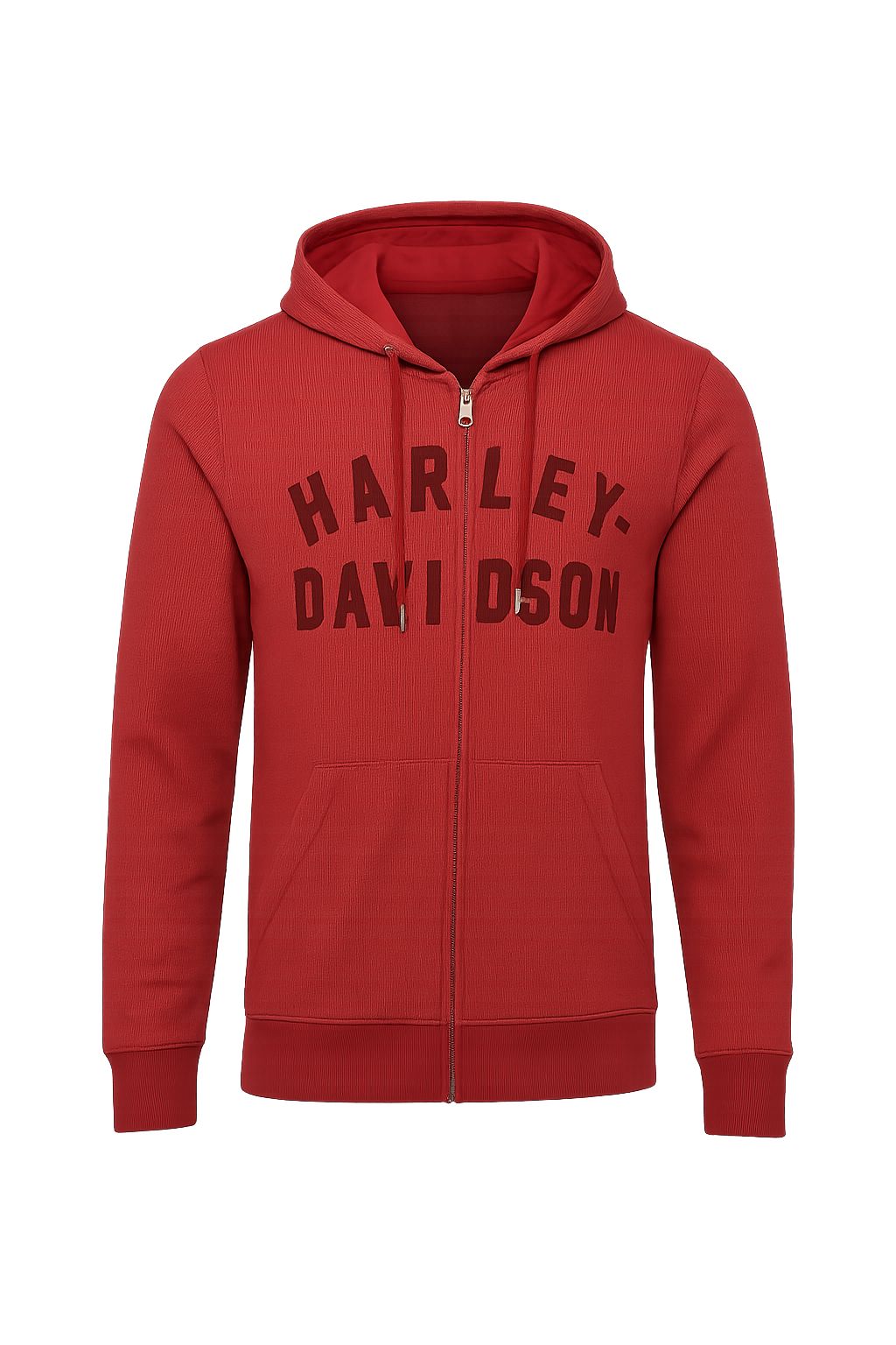 Harley-Davidson Men's Zip-Up Hoodie, Crosscountry Staple - Red, 96503-22VM