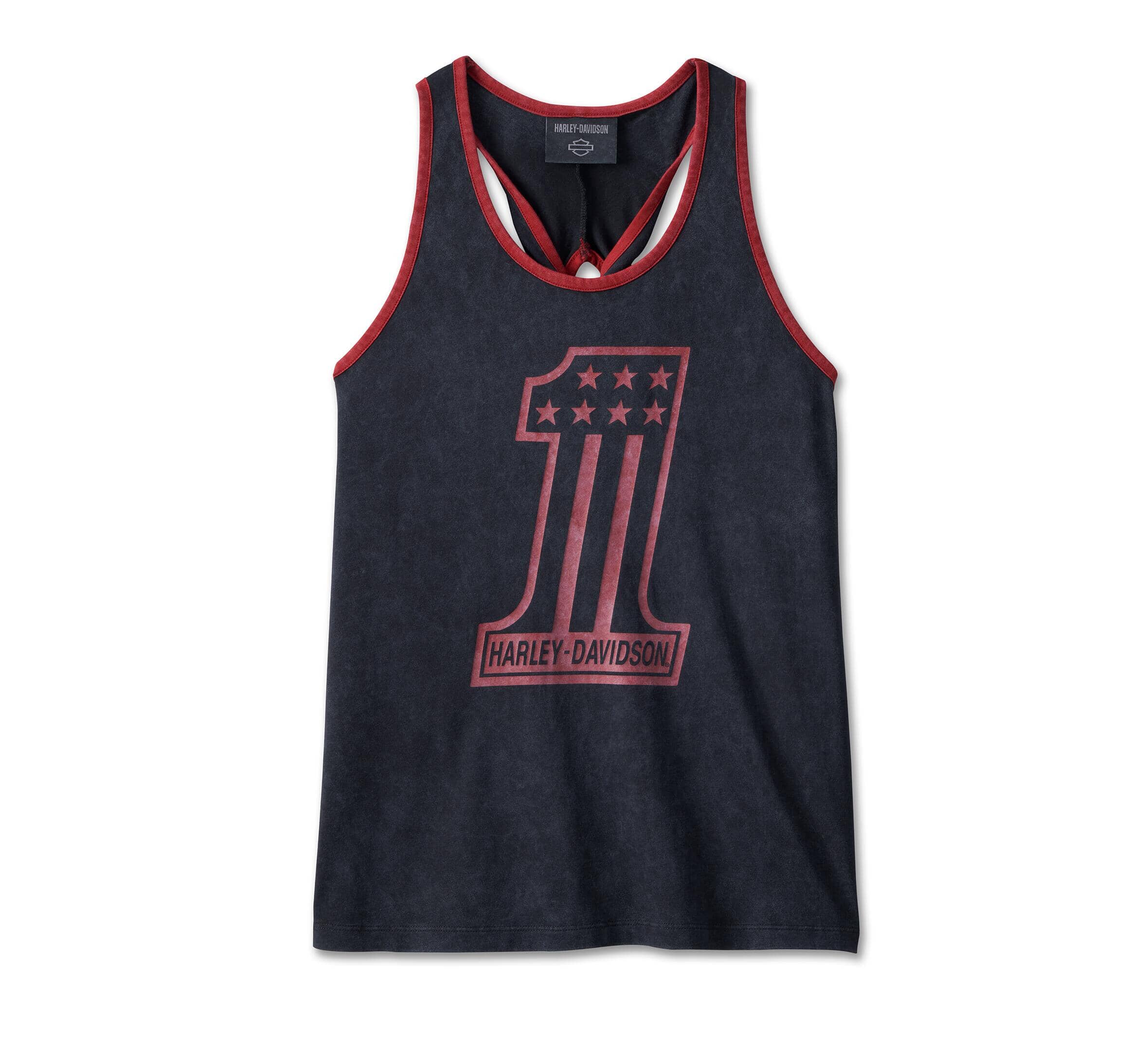Harley-Davidson Women's National Anthem Twist Back Tank - Black, 97503-23VW