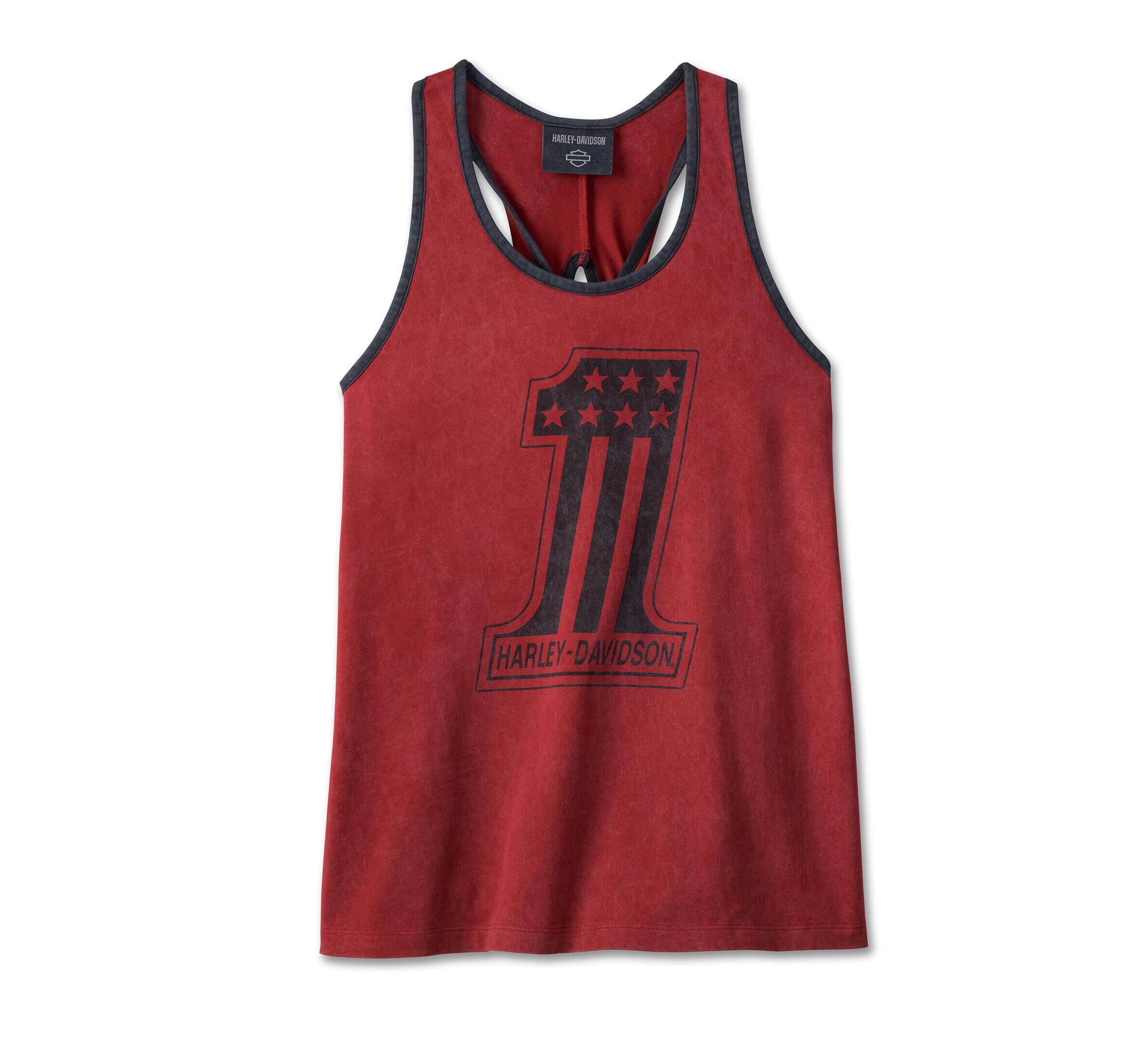 Harley-Davidson Women's National Anthem Twist Back Tank, Red - 97505-23VW