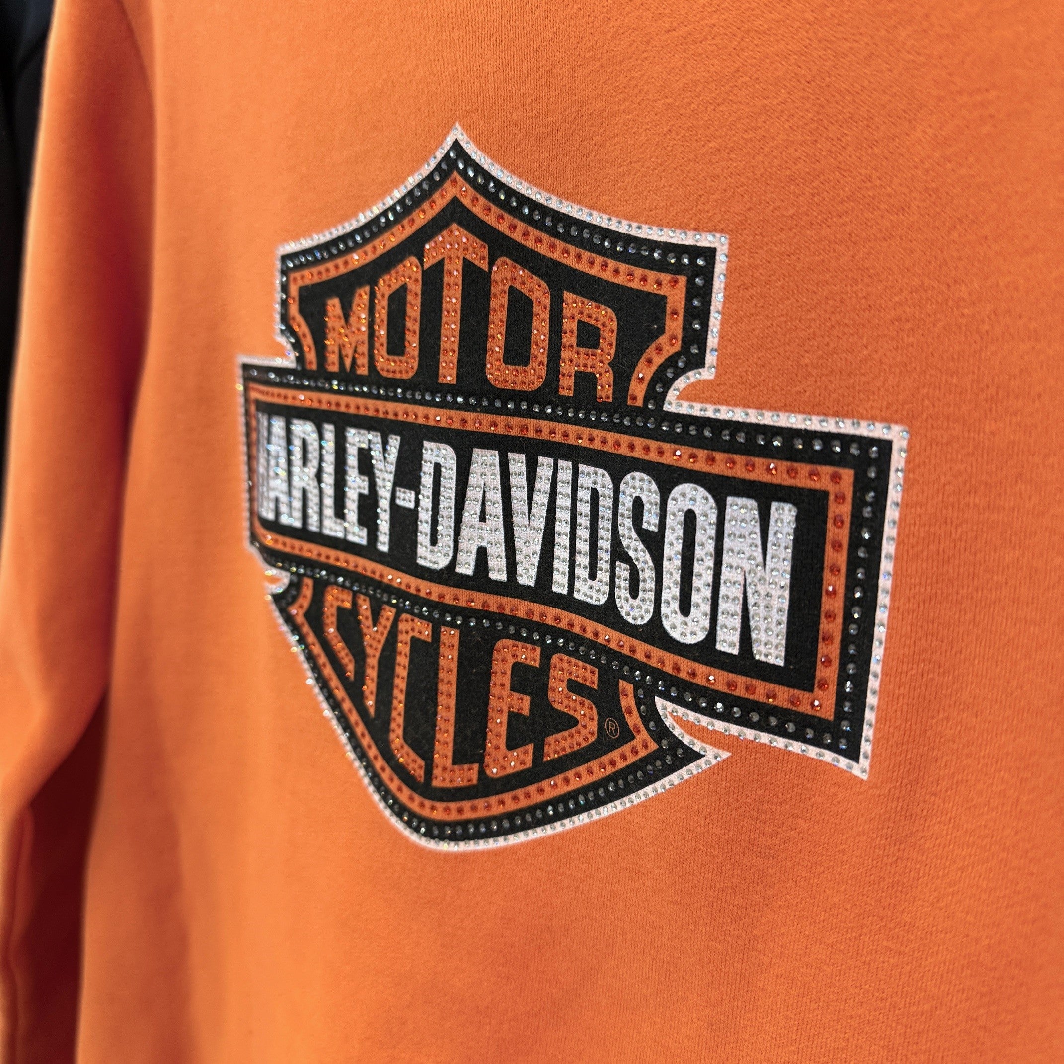 Harley-Davidson Women's Essential Bling Pullover Hoodie, Orange 96749-25VW