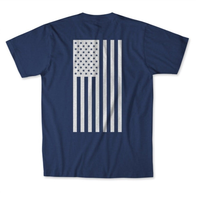 First Manufacturing American Flag T-Shirt - Navy Blue