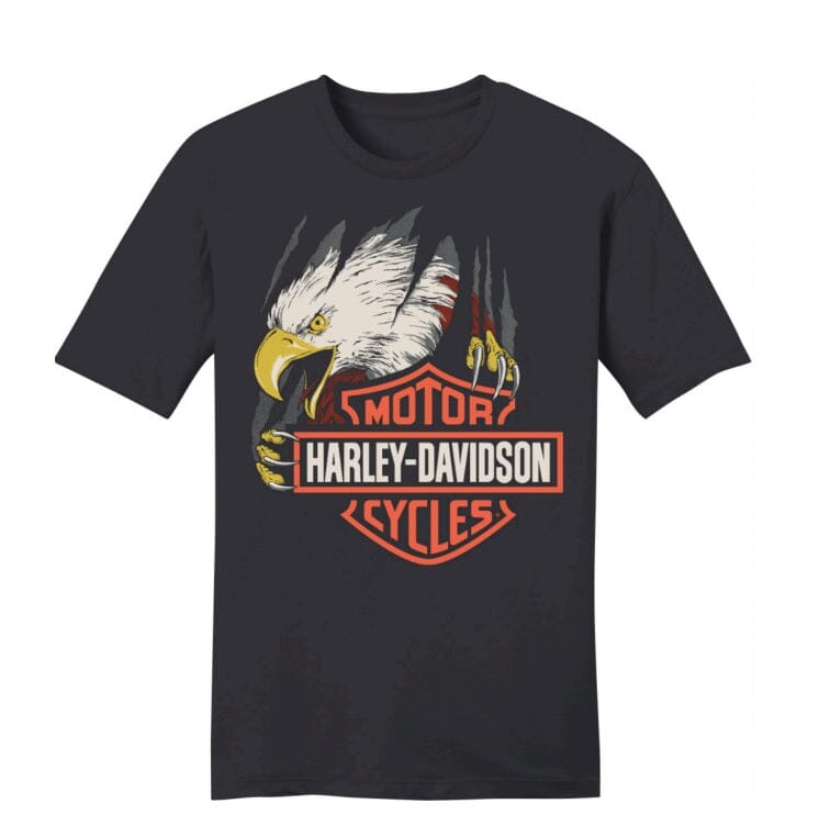 Harbor Town H-D Eagle Scratch Custom Back Shirt