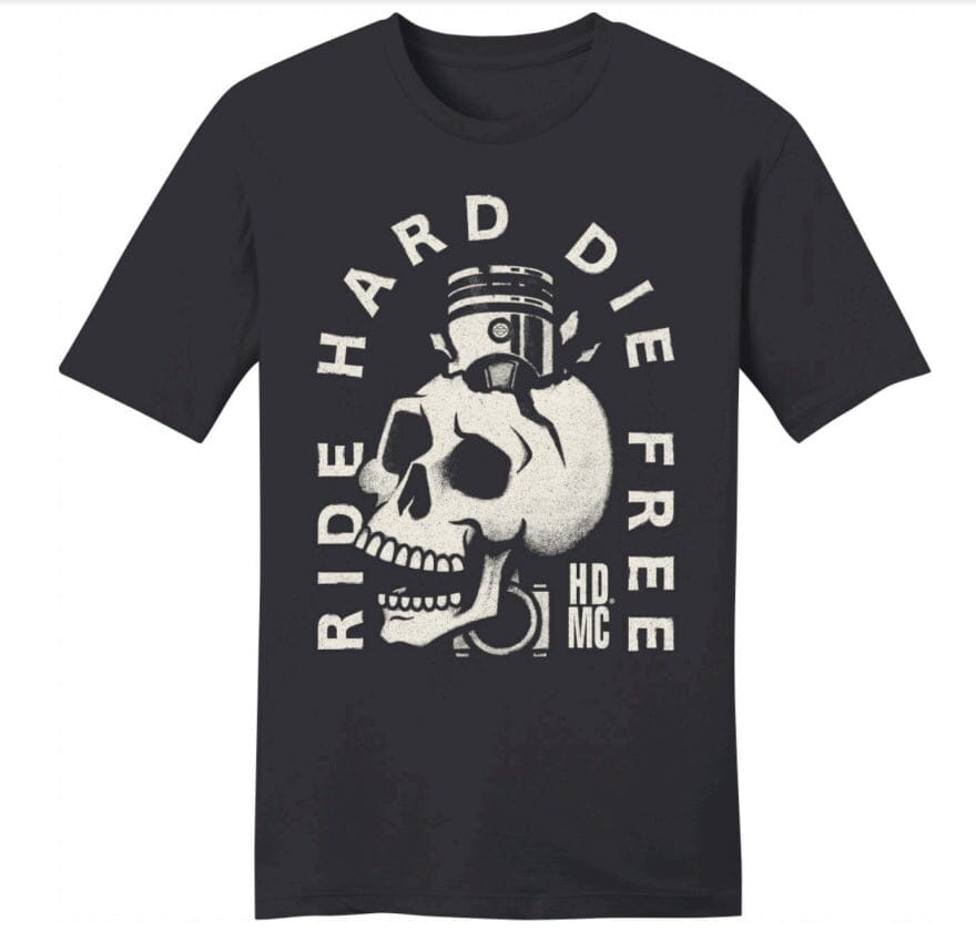 Harbor Town H-D Ride Hard, Die Free Custom Back Shirt