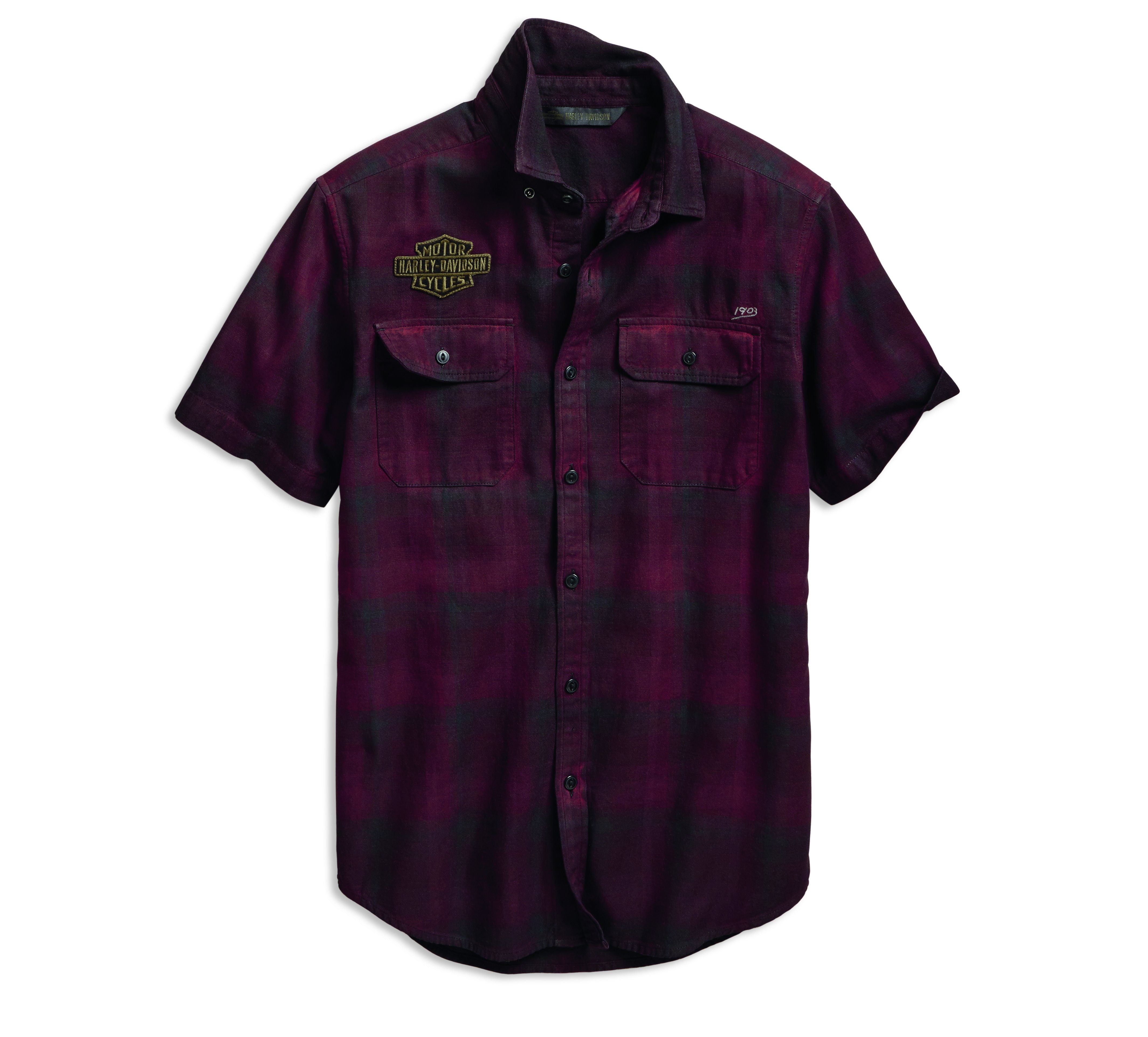 Harley-Davidson Men's #1 Eagle Plaid Shirt - 96648-19VM