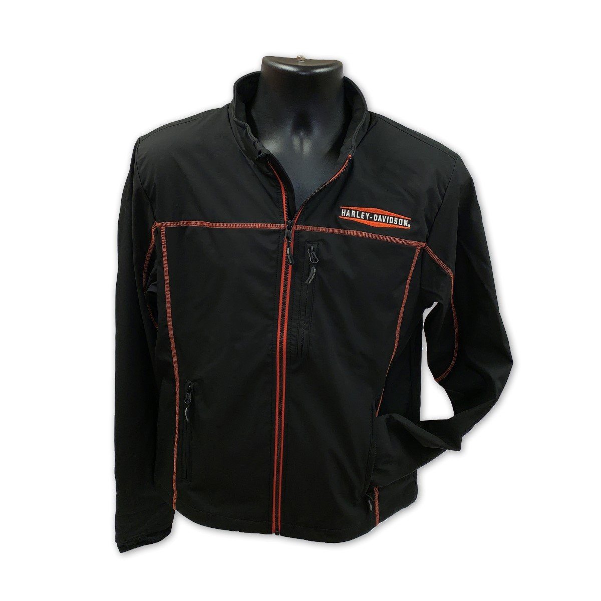 Harley-Davidson® Men's Anton Windproof Mid-Layer Casual Jacket, Black 98575-16VM
