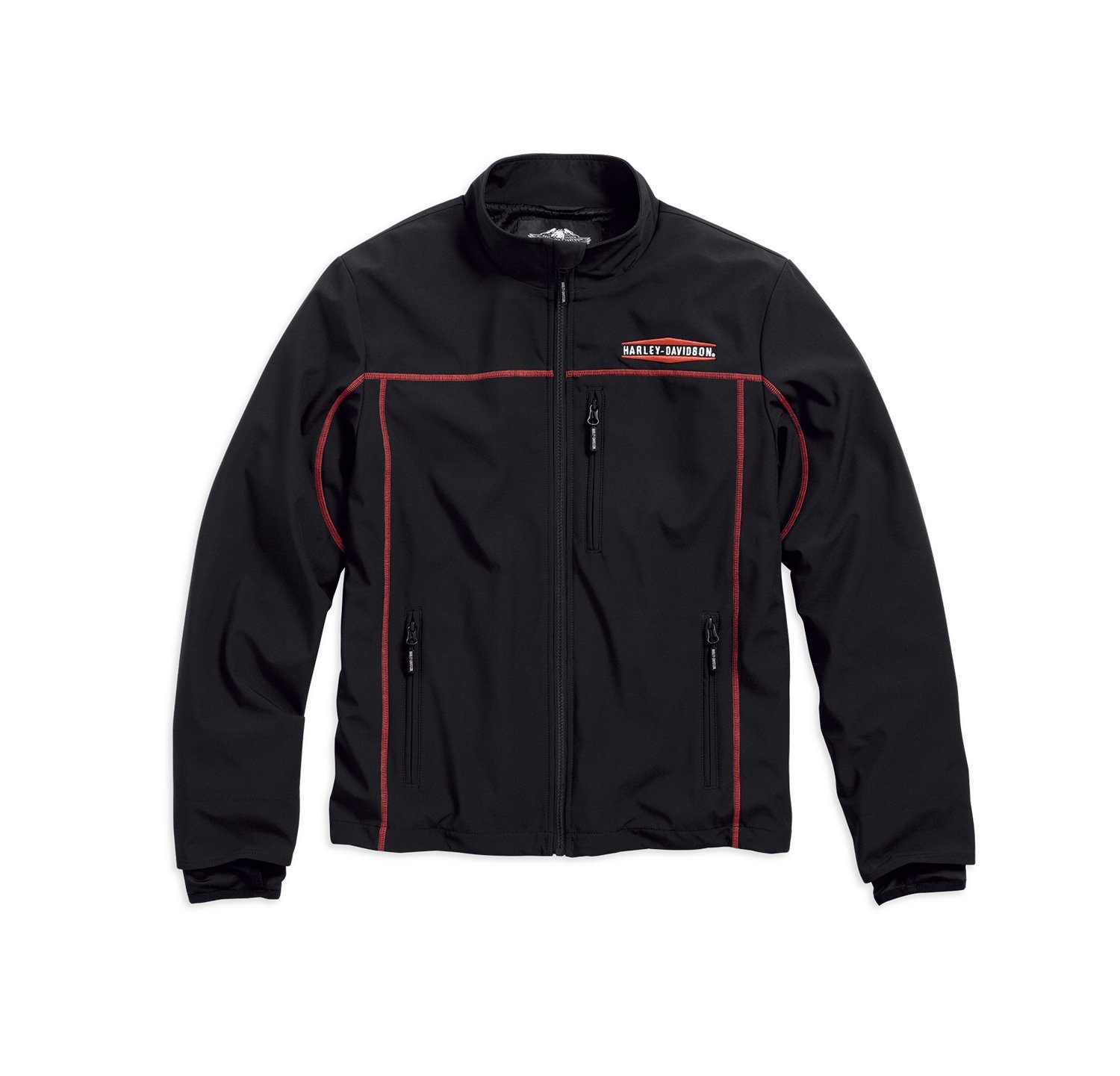 Harley-DavidsonĀ® Men's Anton Windproof Mid-Layer Casual Jacket, Black 98575-16VM