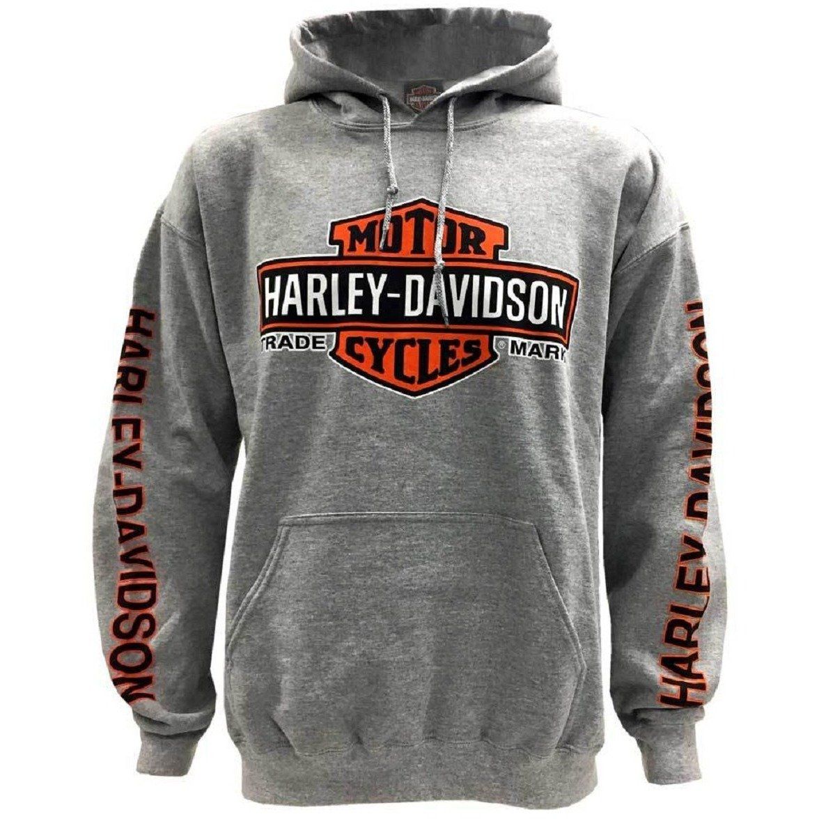 Harley-Davidson™ Men's Bar & Shield Logo Pullover Hooded Sweatshirt, Gray - 40290205