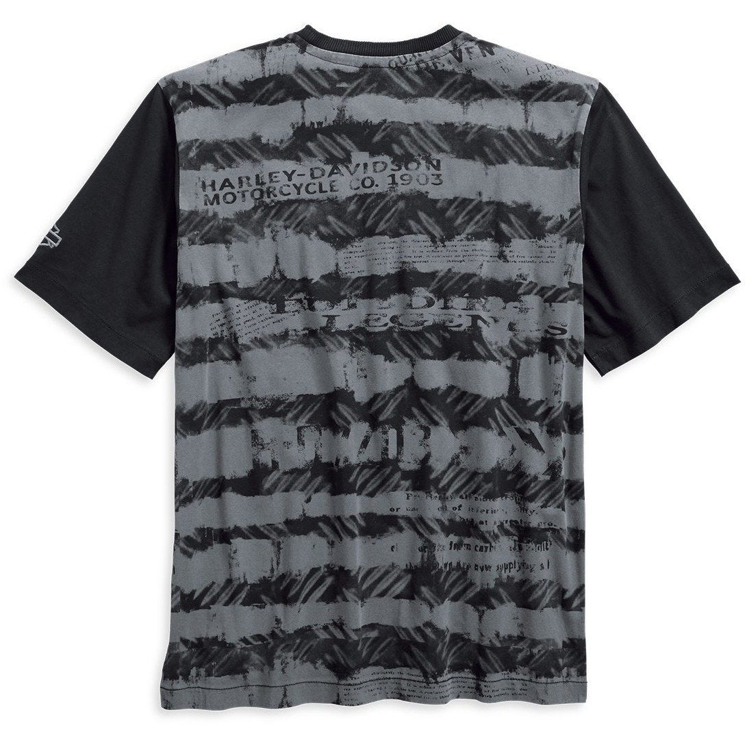 Harley-Davidson™ Men's Black Printed Tee - 96404-18VM