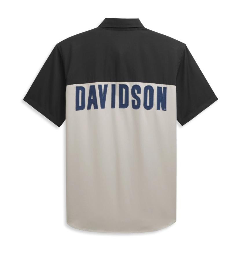 Harley-Davidson® Men's Block Letter Colorblock Shirt, Slim Fit - 96332-21VH