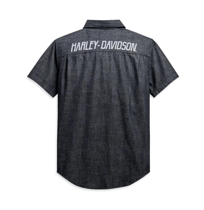 Harley-Davidson® Men's Chambray Shirt - Slim Fit, 99088-20VH