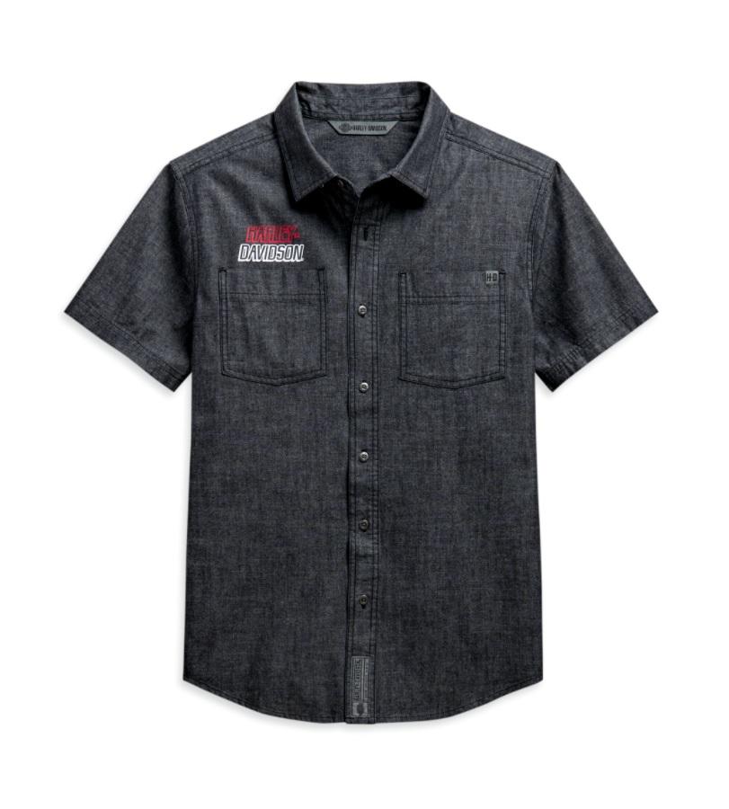 Harley-Davidson® Men's Chambray Shirt - Slim Fit, 99088-20VH