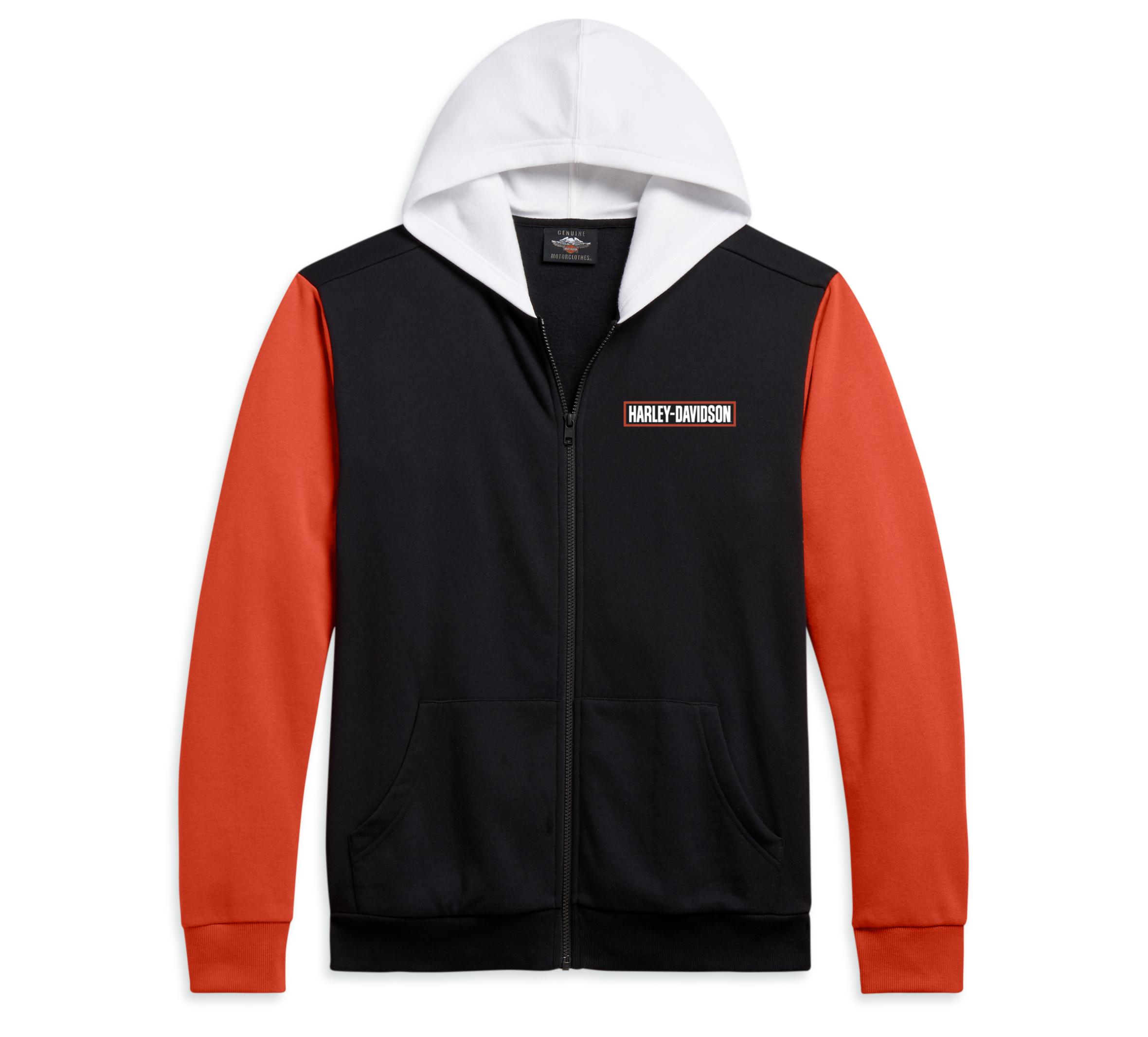 Harley-Davidson Men's Colorblock Full Zip Hoodie - 96161-21VM