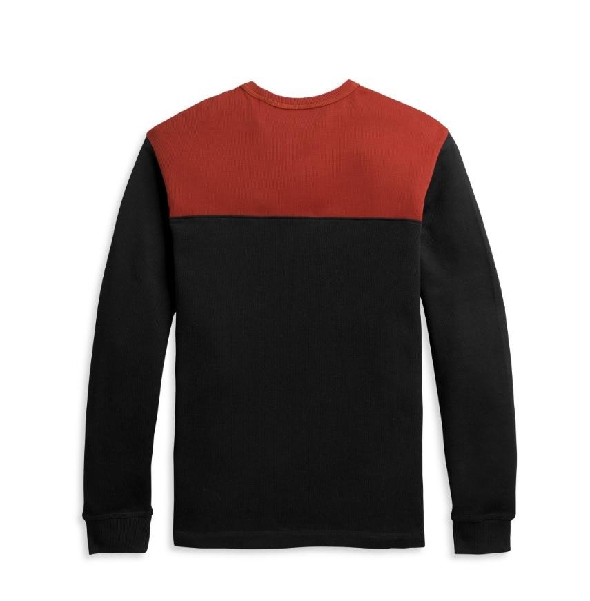 Harley-Davidson® Men's Colorblock Knit Pullover- Ketchup - 96314-21VM