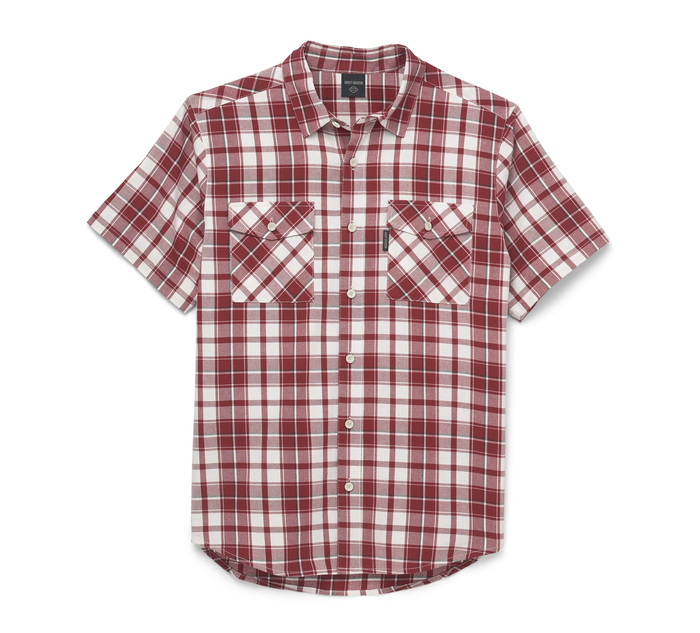 Harley-Davidson Men's Genuine Button Shirt, Red - 96400-22VM