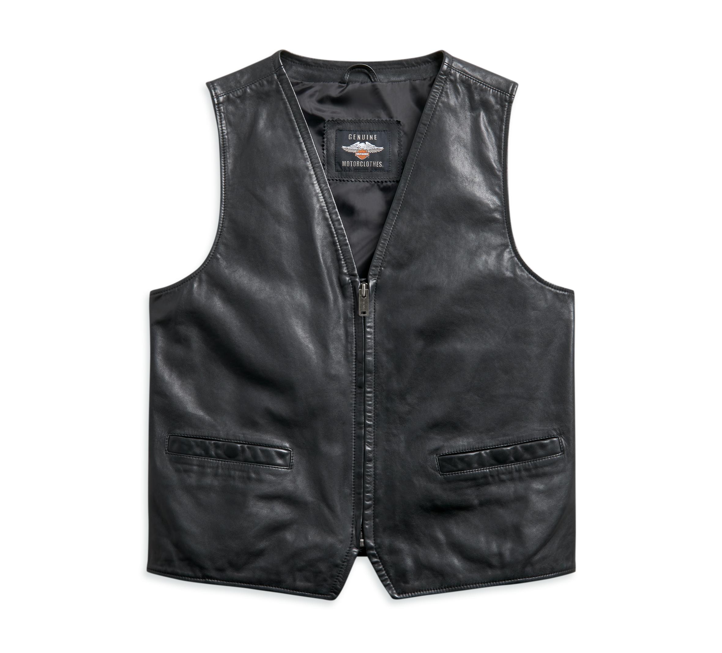 Harley-Davidson Men's Leather Vest - 97010-21VM