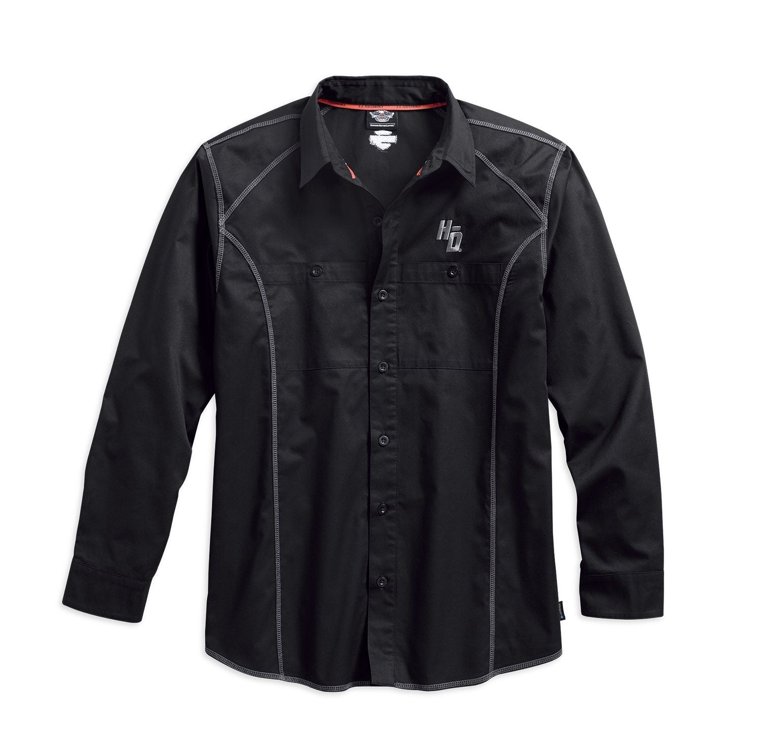 Elevated Performance Menswear  Button-Up Long-Sleeve Shirt