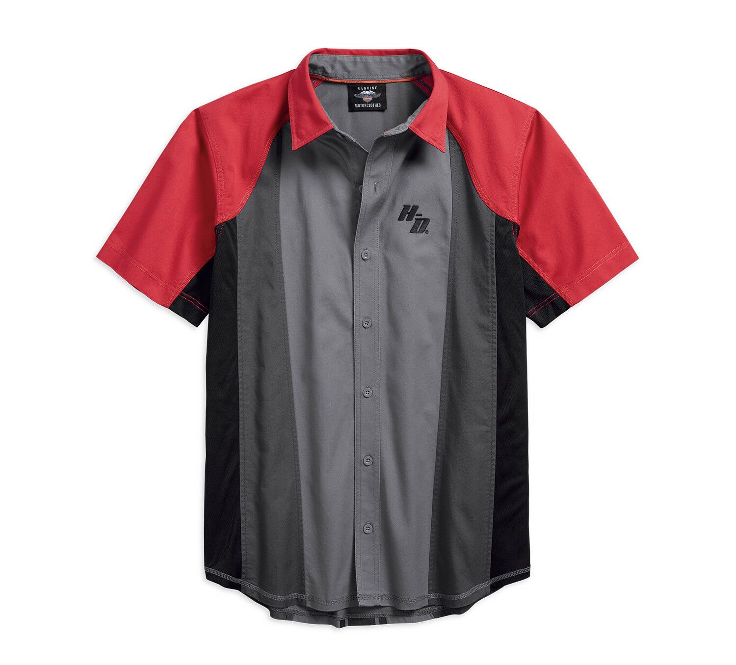 Harley-Davidson® Men's Performance Vented Colorblock Shirt, Gray 96179-18VM