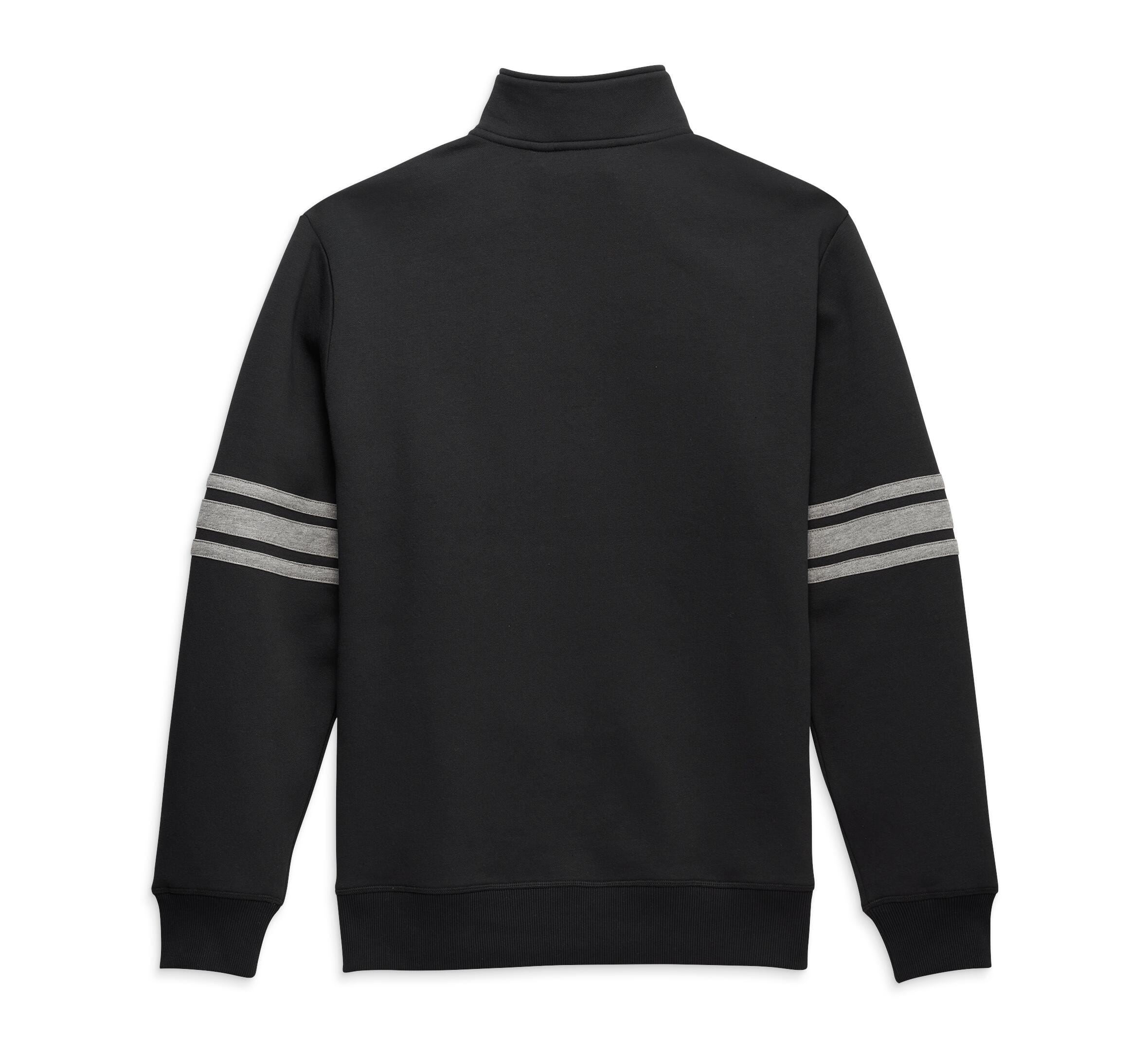 Harley-Davidson Men's Staple 1/4 Zip Pullover, Black Beauty - 96014-23VM