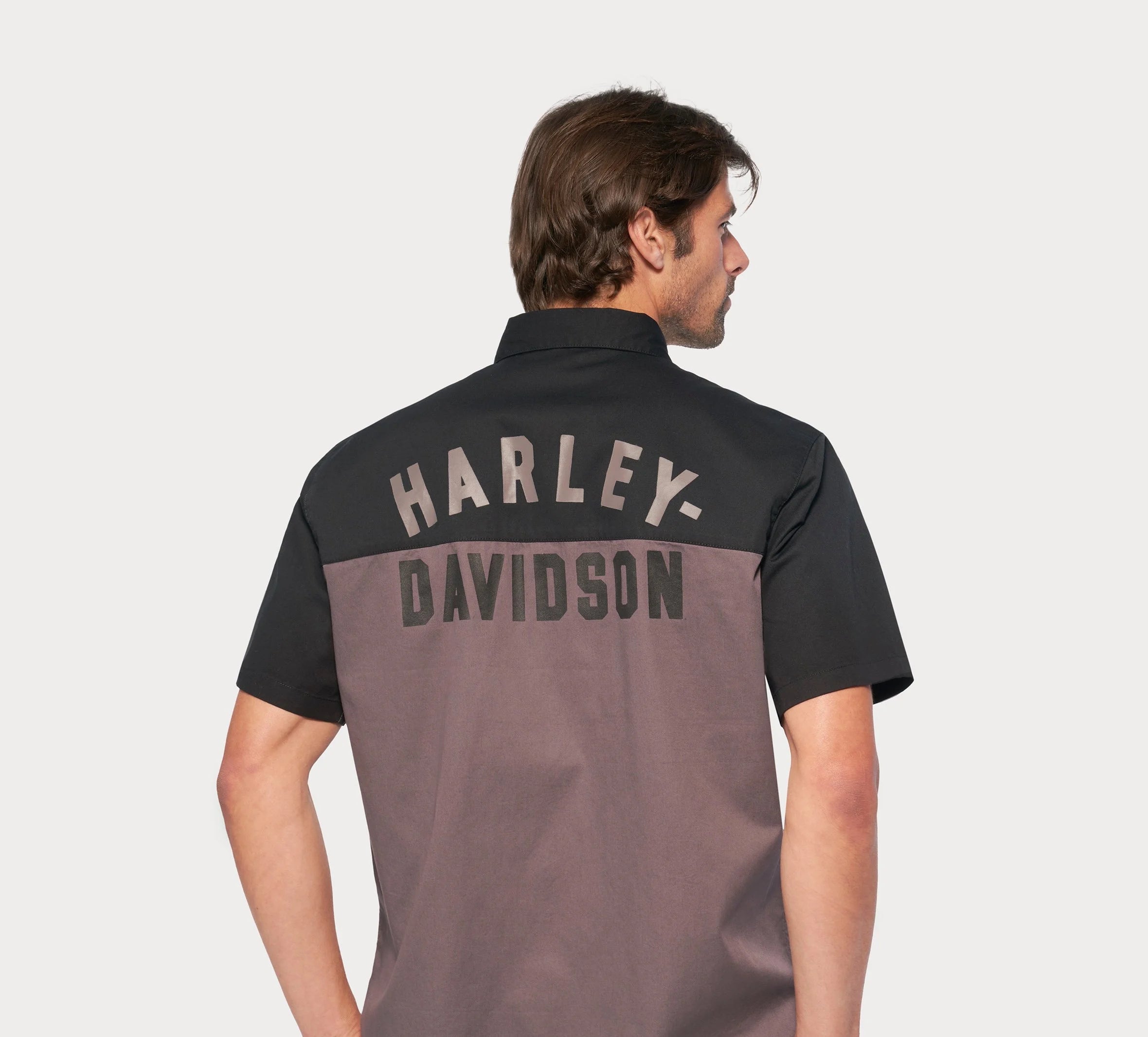 Harley-Davidson Men's Staple Colorblock Shirt, Black - 96152-23VM