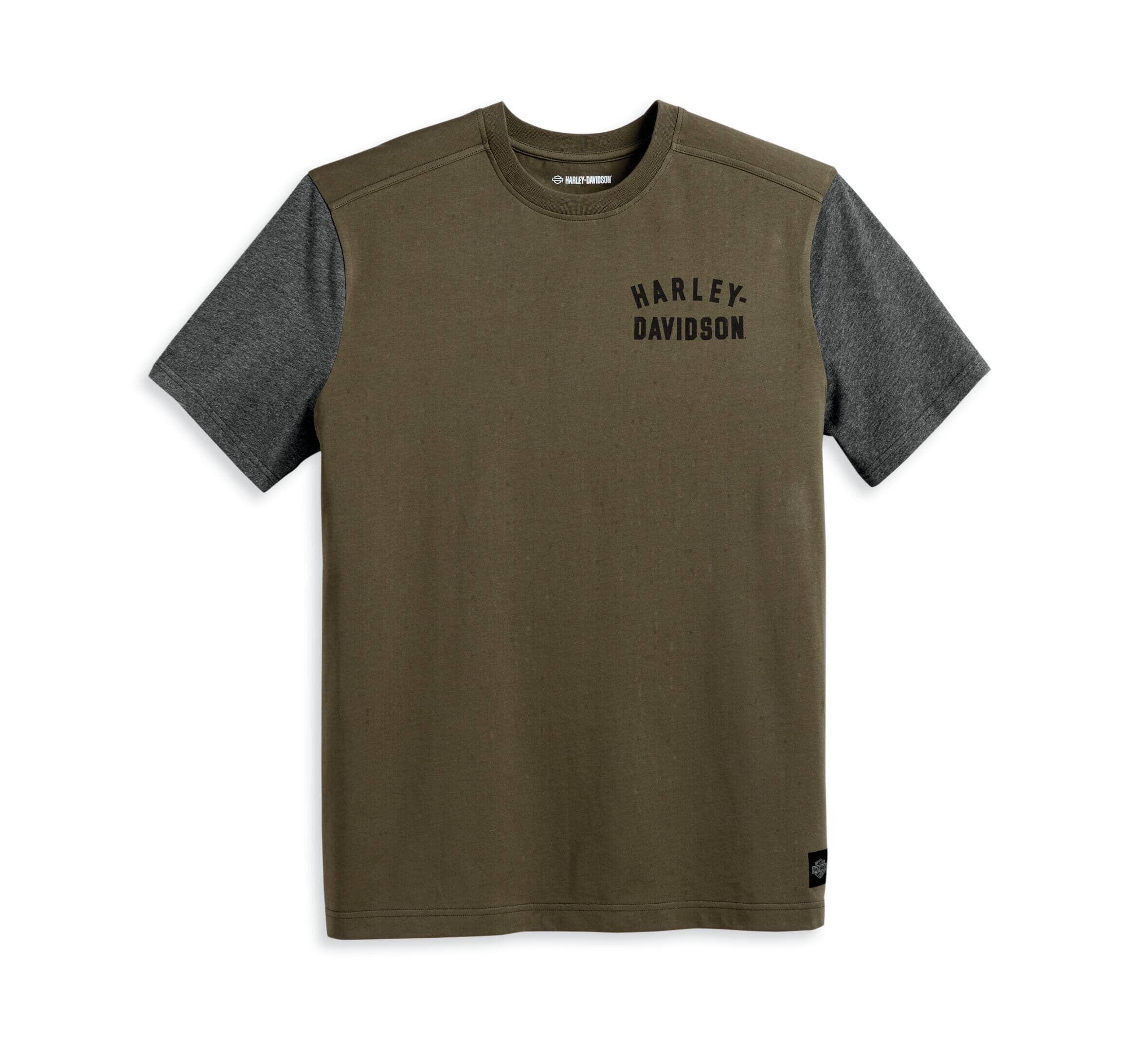 Harley-Davidson Men's Staple Colorblock Tee - Colorblocked, Green - 96045-23VM