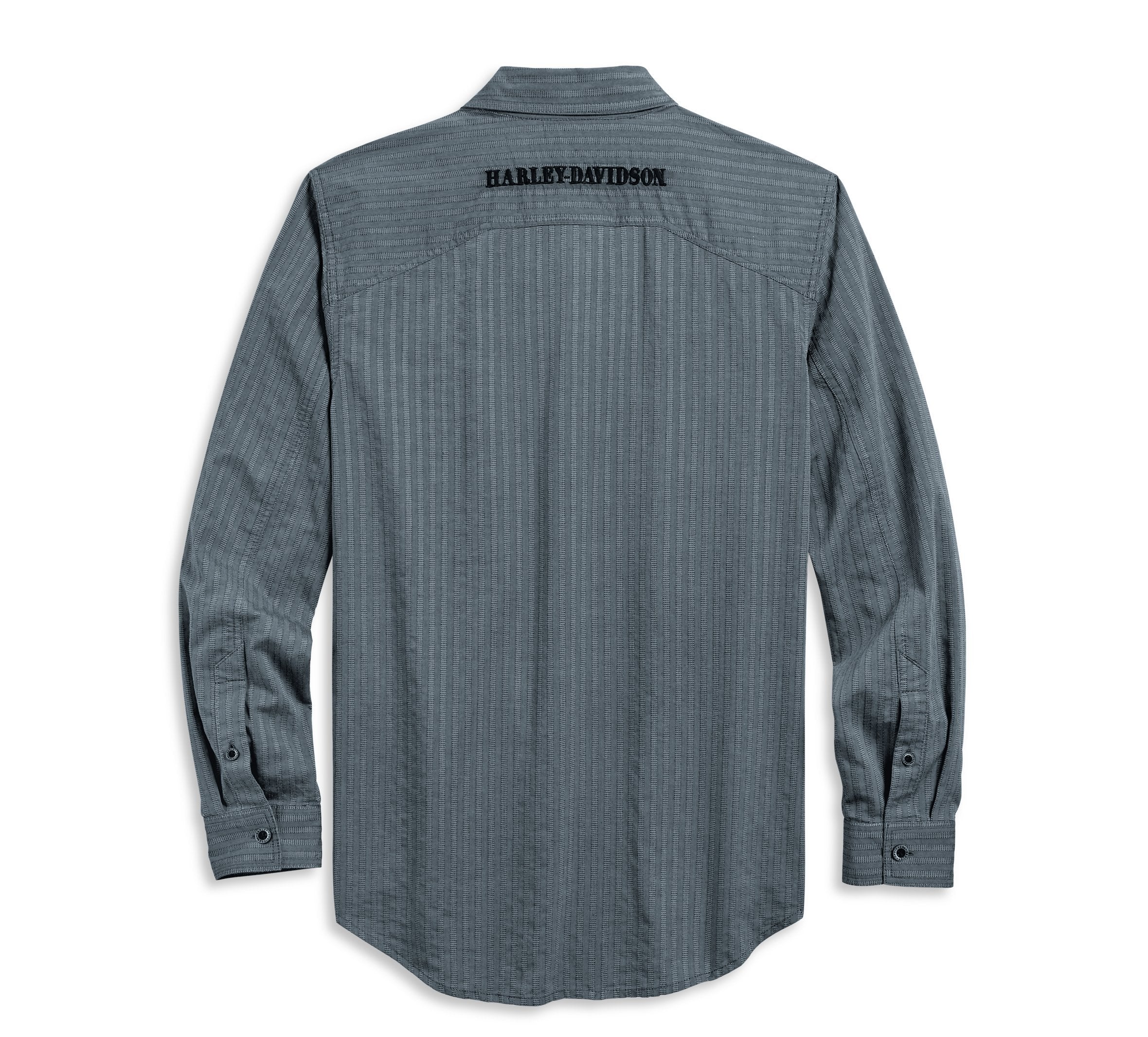 Harley-Davidson® Men's Textured Stripe Shirt - 96118-20VM