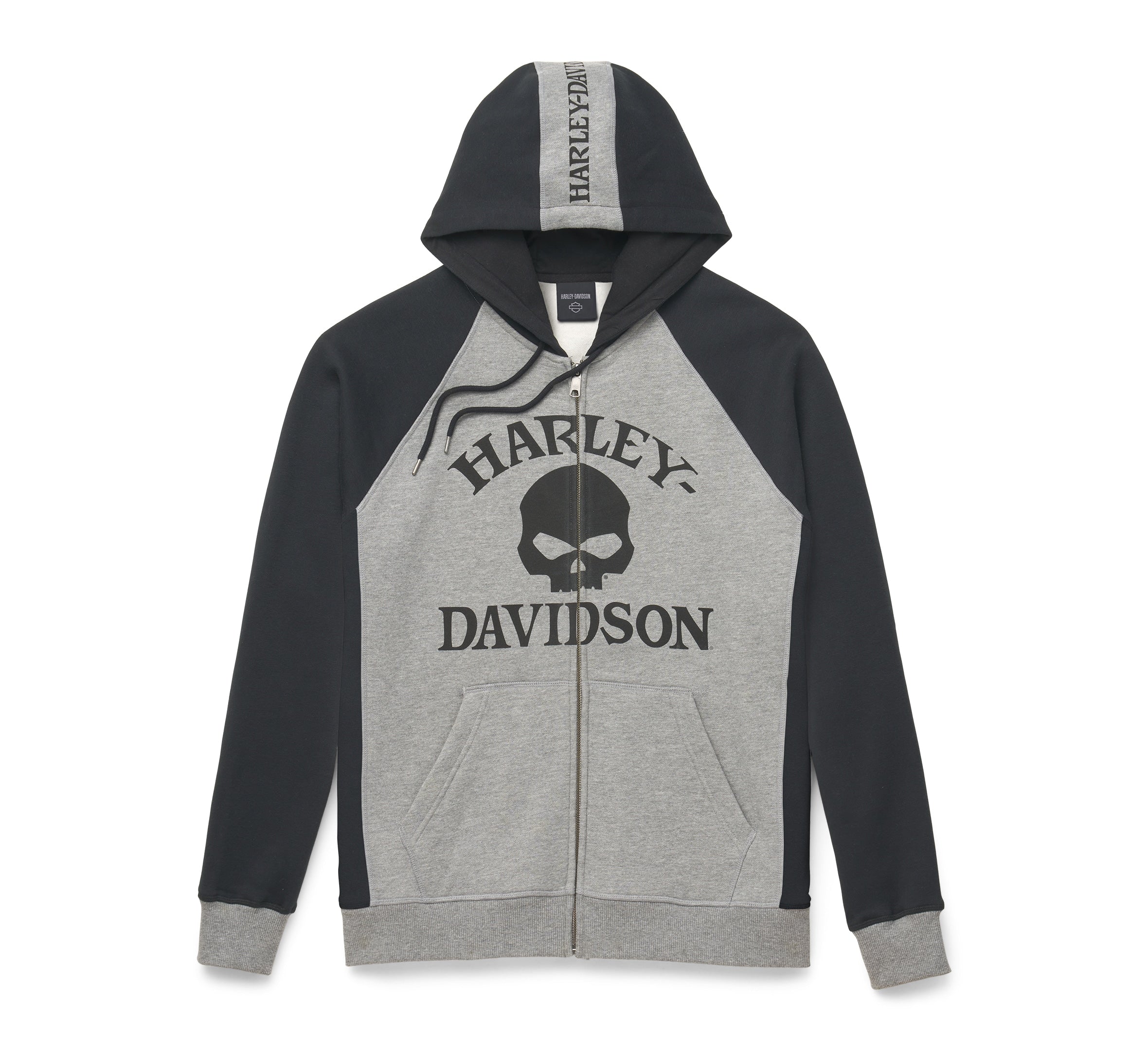 Harley-Davidson Men's Willie G Skull Colorblock Zip-Up Hoodie - 96282-22VM