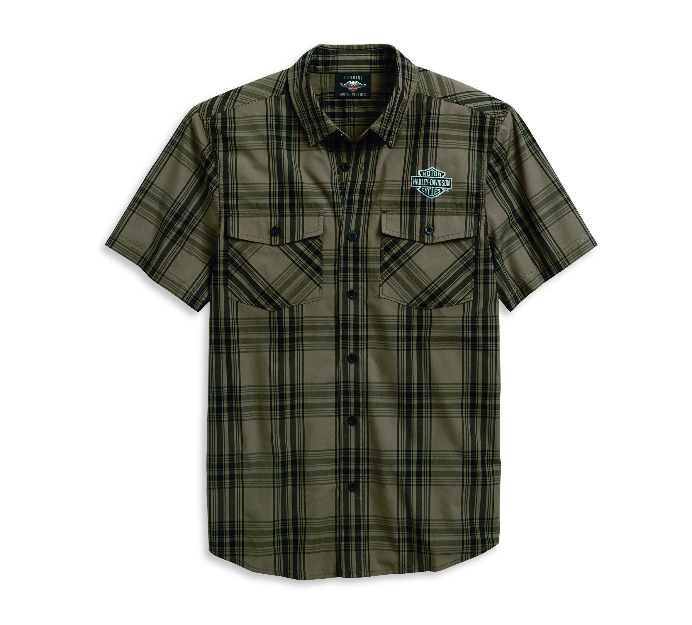 Harley-Davidson Men's Winged Logo Plaid Shirt - 96114-20VM