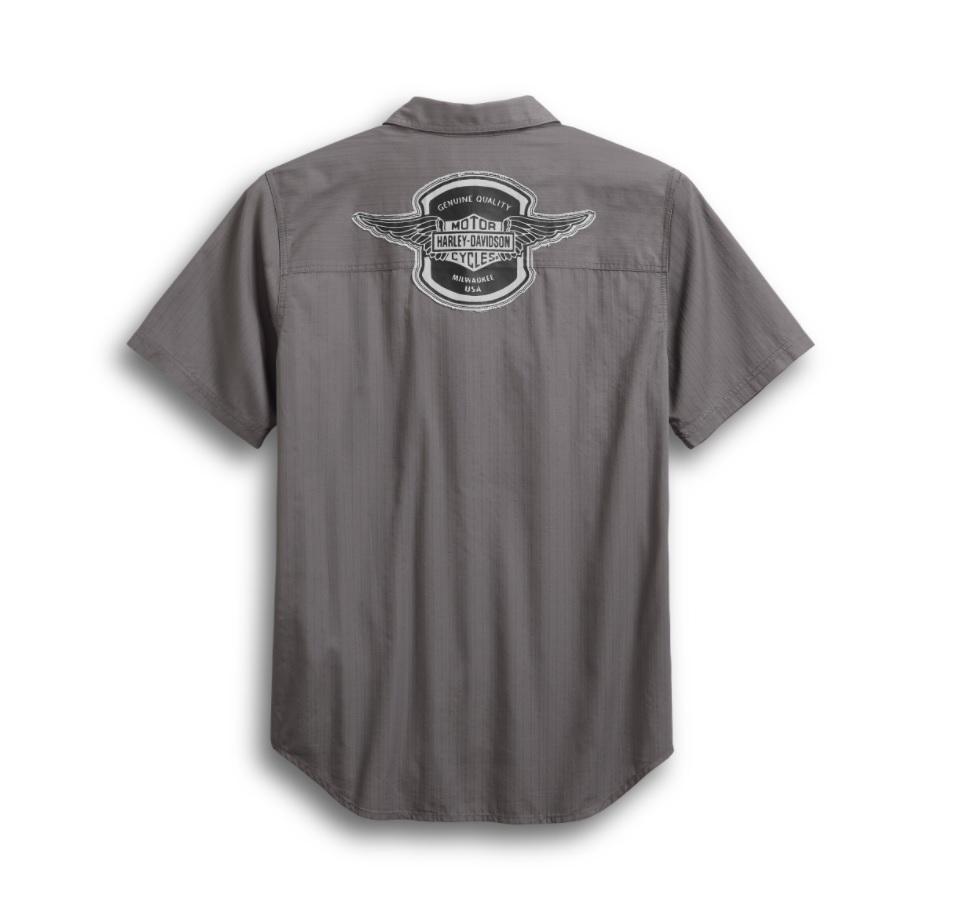 Harley-Davidson® Men's Winged Logo Textured Shirt - 99154-19VM