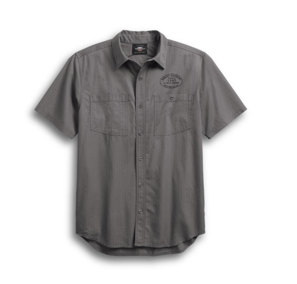 Harley-Davidson® Men's Winged Logo Textured Shirt - 99154-19VM