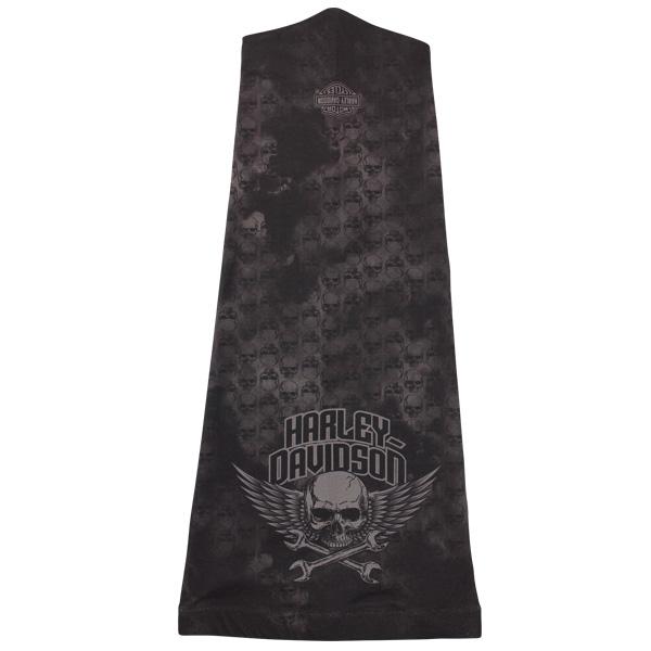 Harley-Davidson Men's Wrenched Winged Skull Speed Sock, Black & Gray SP23230