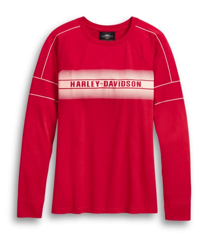Harley-DavidsonÂź Women's Accent Stripe Long Sleeve Tee - 96414-20VW